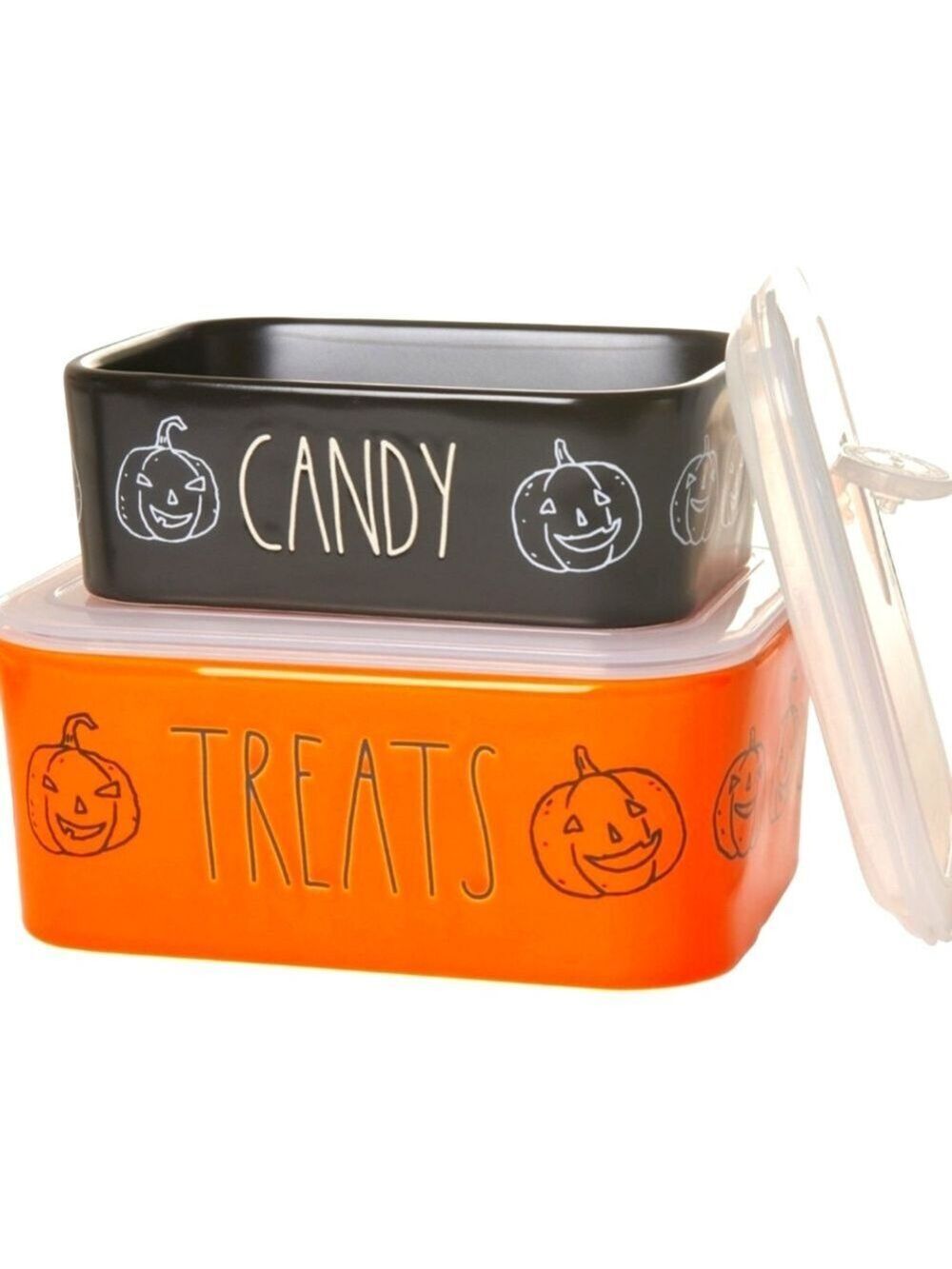 Rae Dunn Halloween Treats and Candy Ceramic Food Storage Set